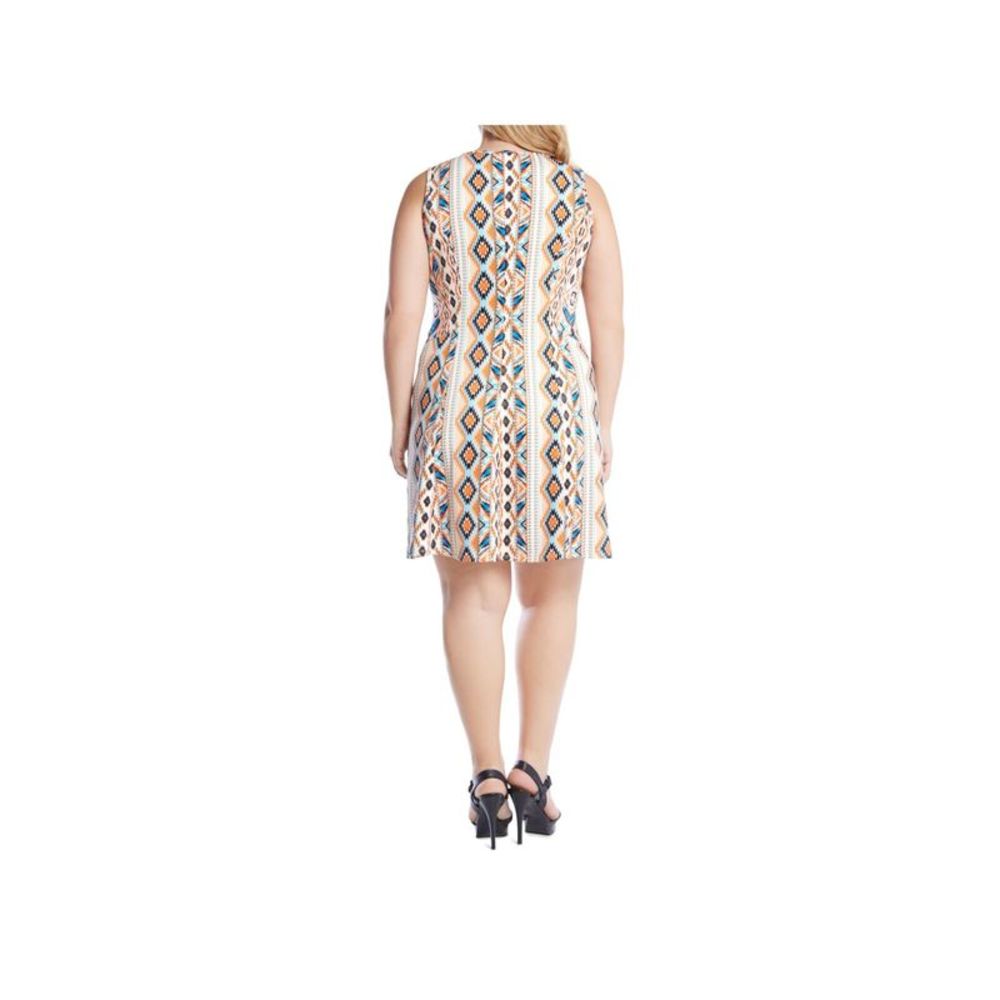 KAREN KANE Womens Ivory Sleeveless Above The Knee Evening Shift Dress Plus 2X - Picture 2 of 2